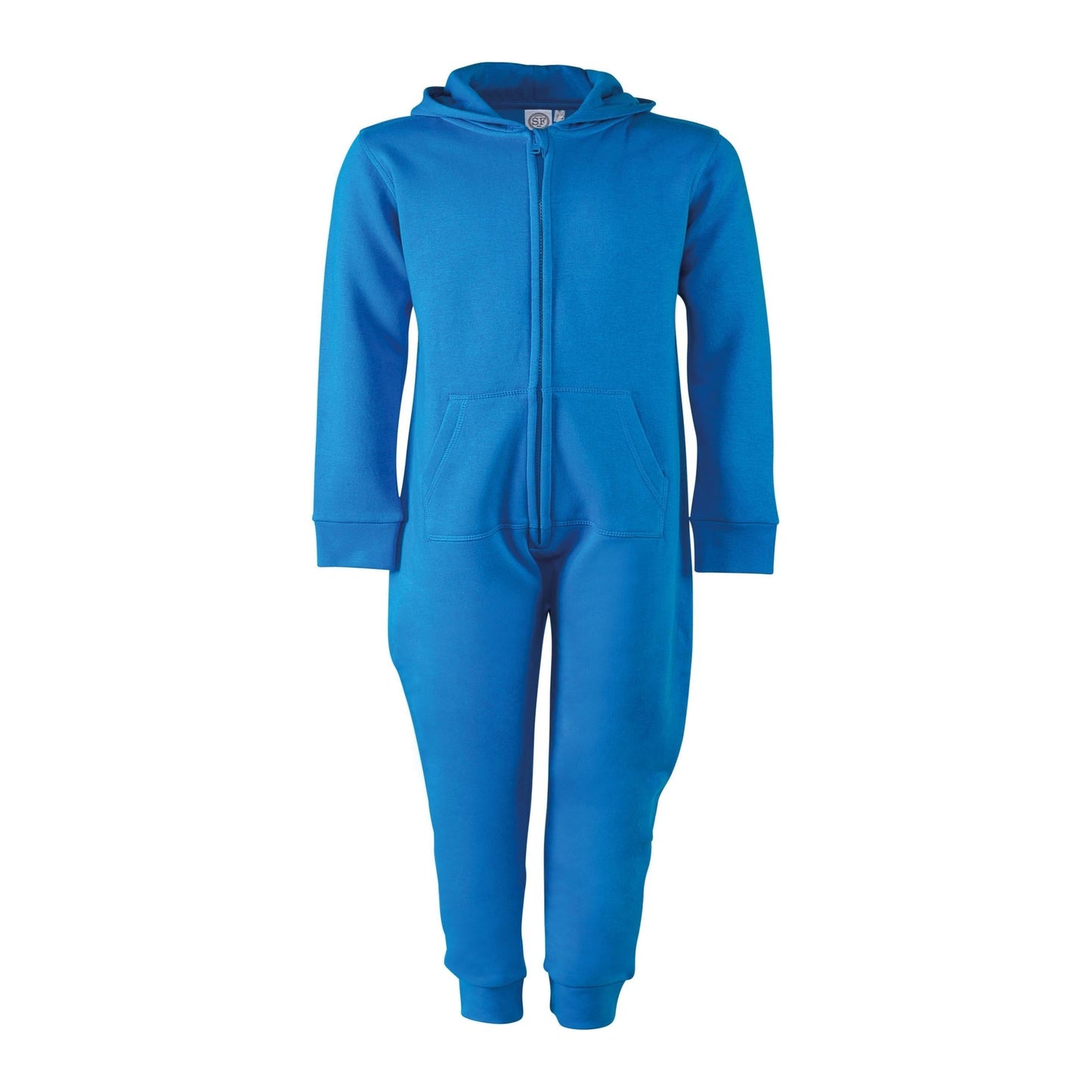 Sf Minni Kids Slim Fit All-In-One Loungewear with Front Zip and Kangaroo Pocket