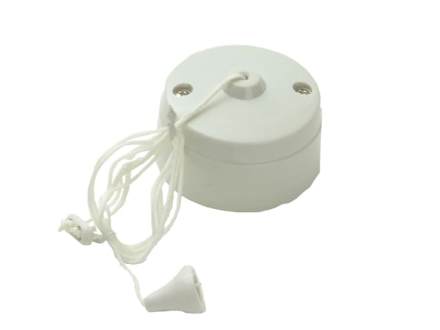 SMJ 6A Ceiling Pull Switch 1-Way Trade Pack Adjustable Cord for Bathrooms