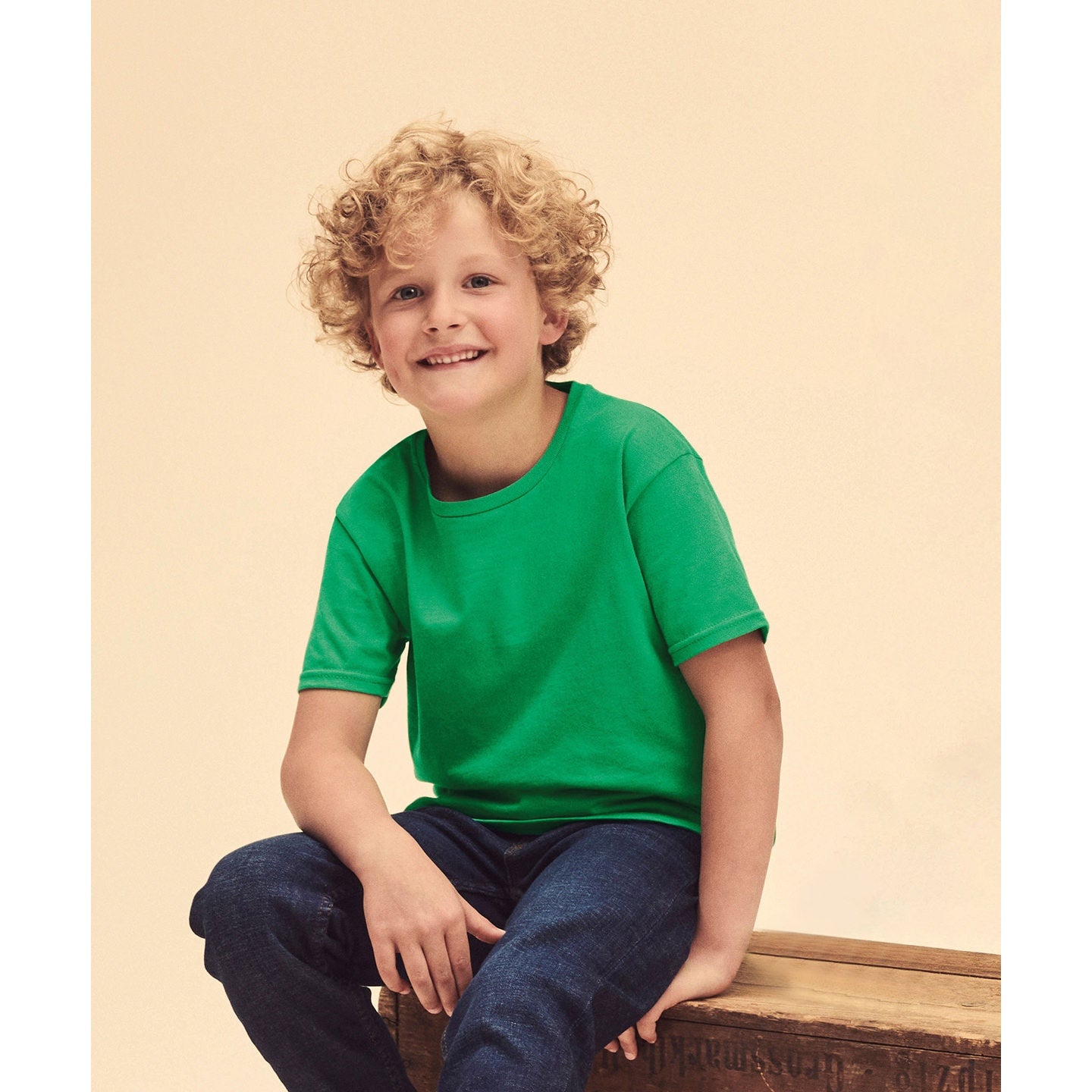 Fruit Of The Loom Kids Iconic 150 T-Shirt Sage Soft Cotton Crew Neck Fashion Fit