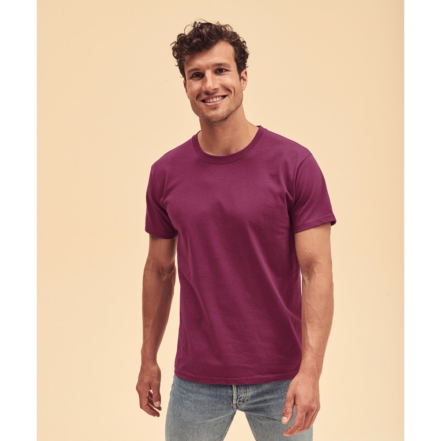 Fruit Of The Loom Valueweight T-Shirt White Crew Neck 100% Cotton Classic Fit