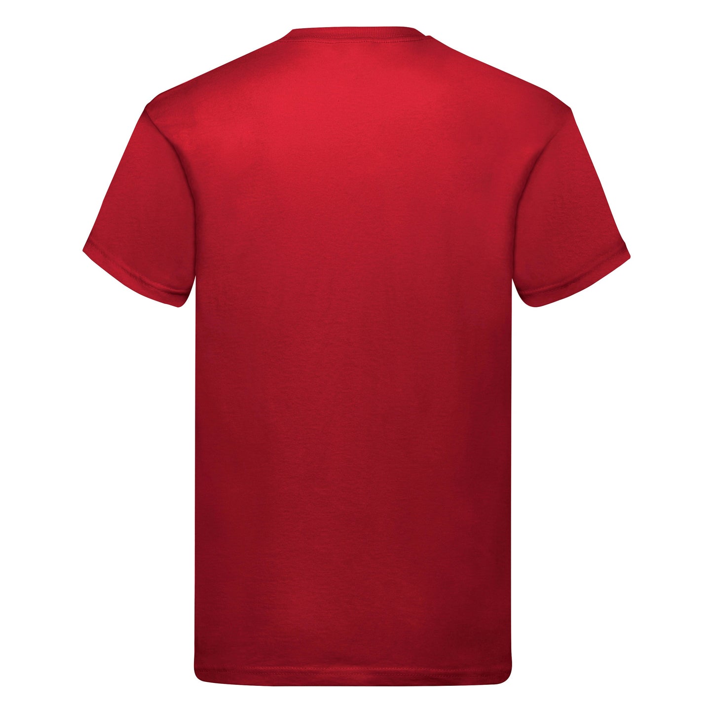 Fruit Of The Loom Original T-Shirt Brick Red Rib Crew Neck 100% Cotton