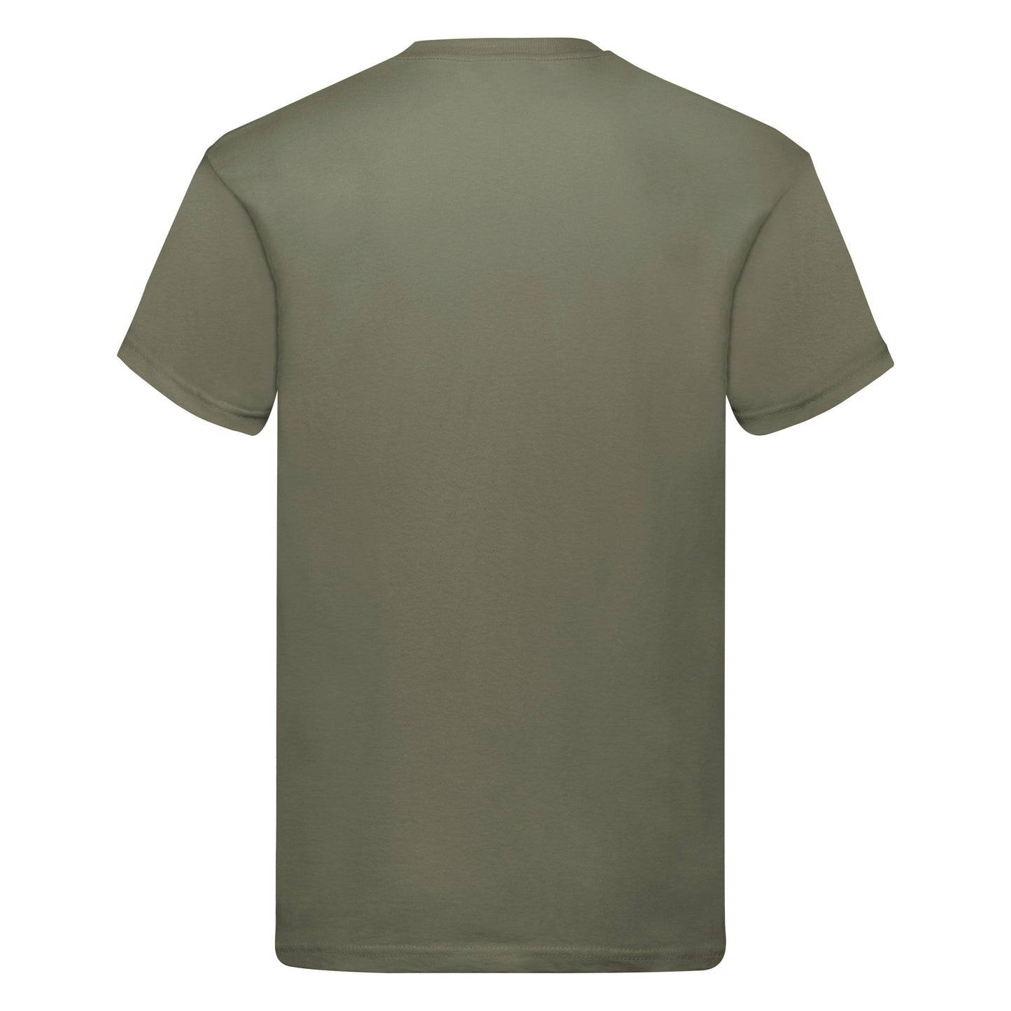 Fruit Of The Loom Original T-Shirt Classic Olive Rib Crew Neck 100% Cotton