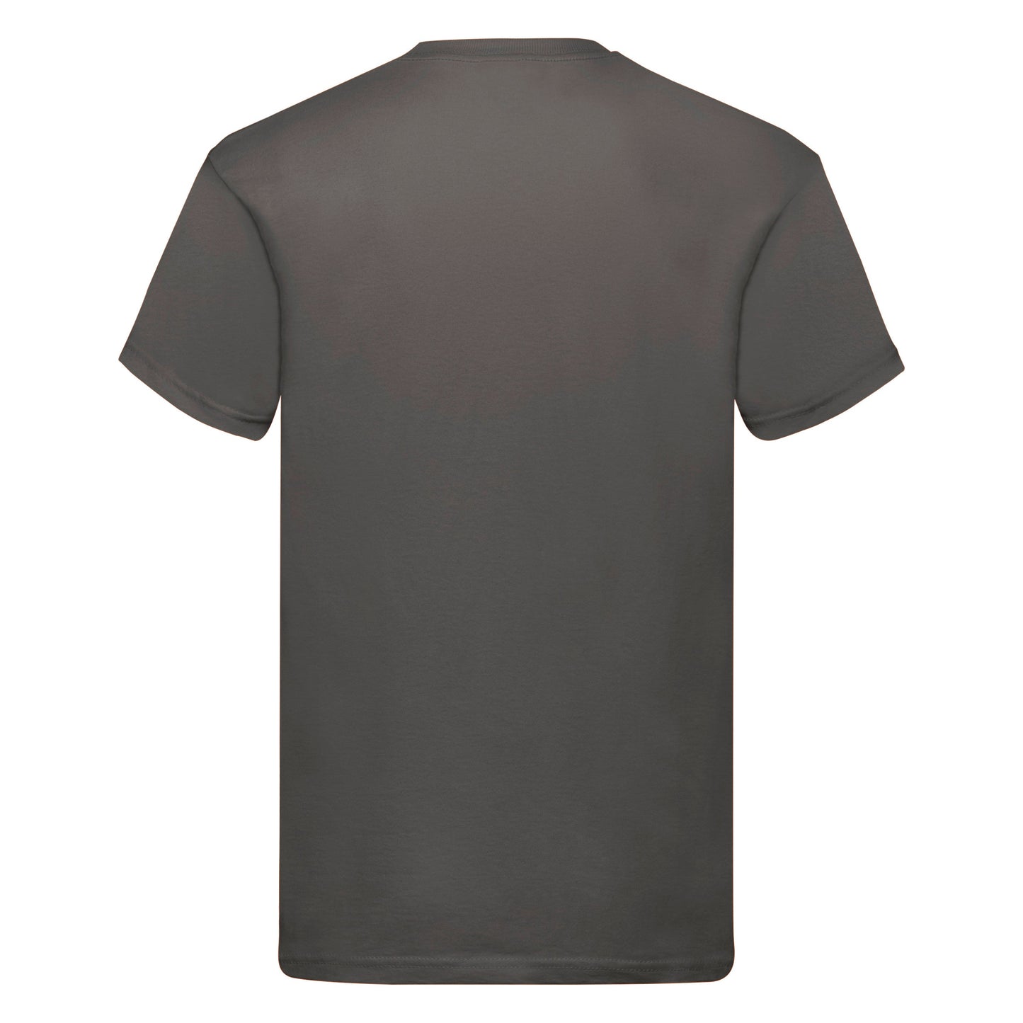 Fruit Of The Loom Original T-Shirt Light Graphite Rib Crew Neck 100% Cotton