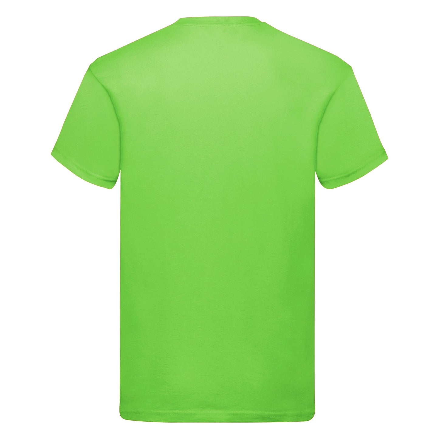 Fruit Of The Loom Original T-Shirt Lime Rib Crew Neck 100% Cotton Sizes S-5XL