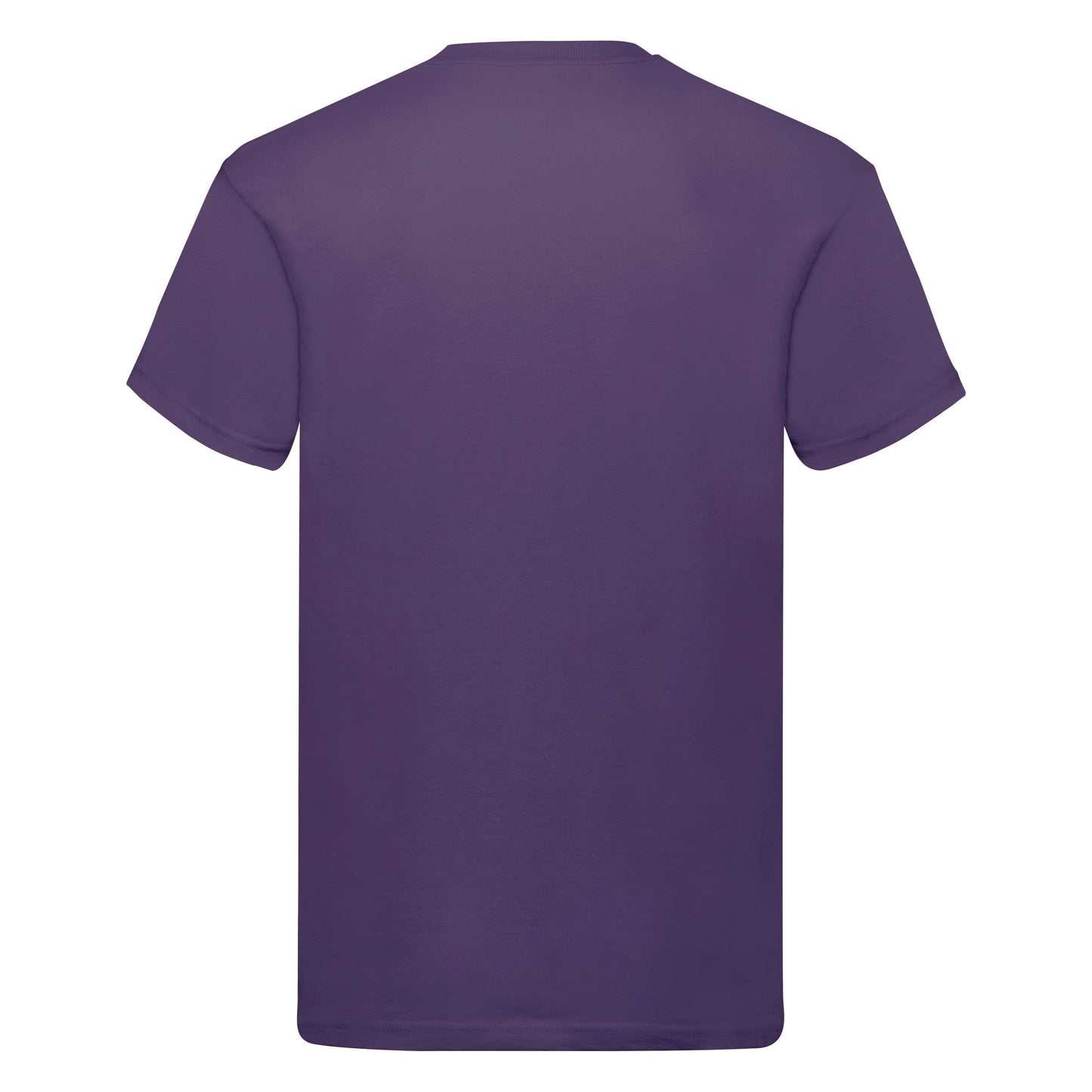 Fruit Of The Loom Original T-Shirt Purple Rib Crew Neck 100% Cotton Sizes S-5XL