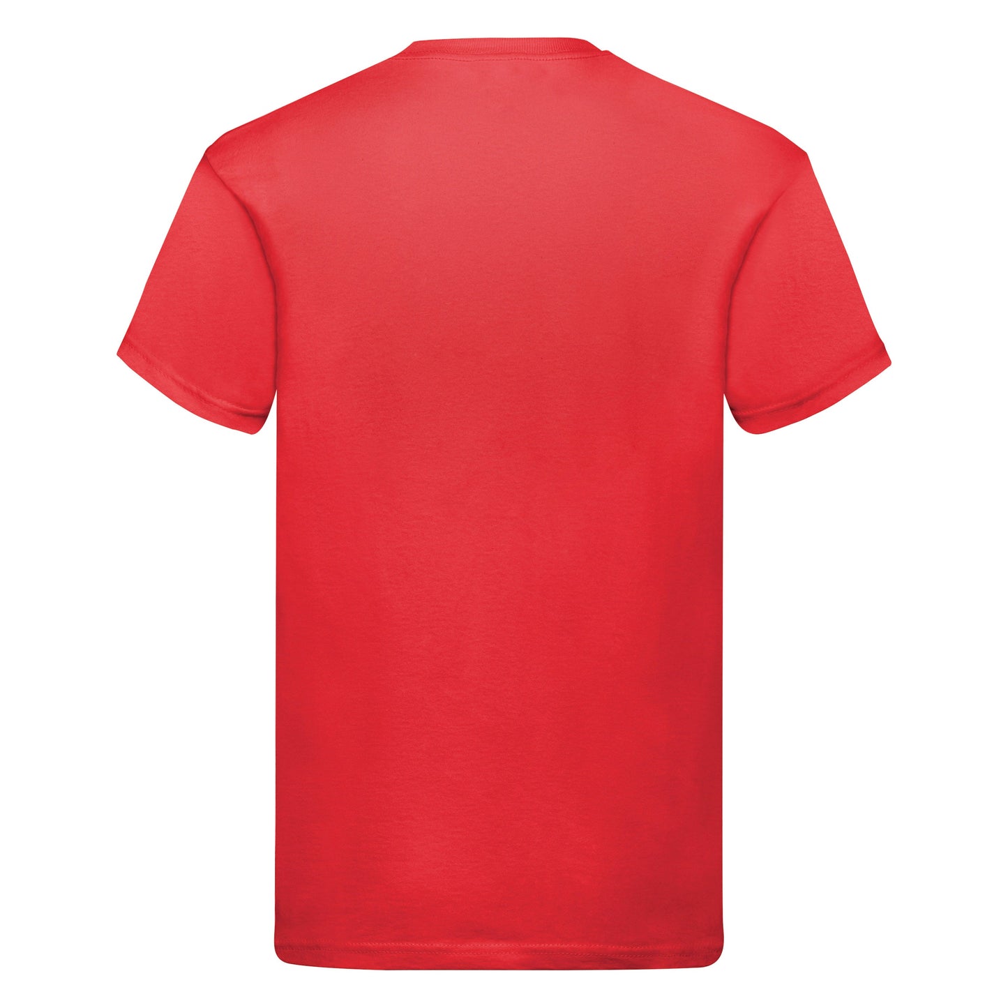 Fruit Of The Loom Original T-Shirt Red Rib Crew Neck 100% Cotton Various Sizes