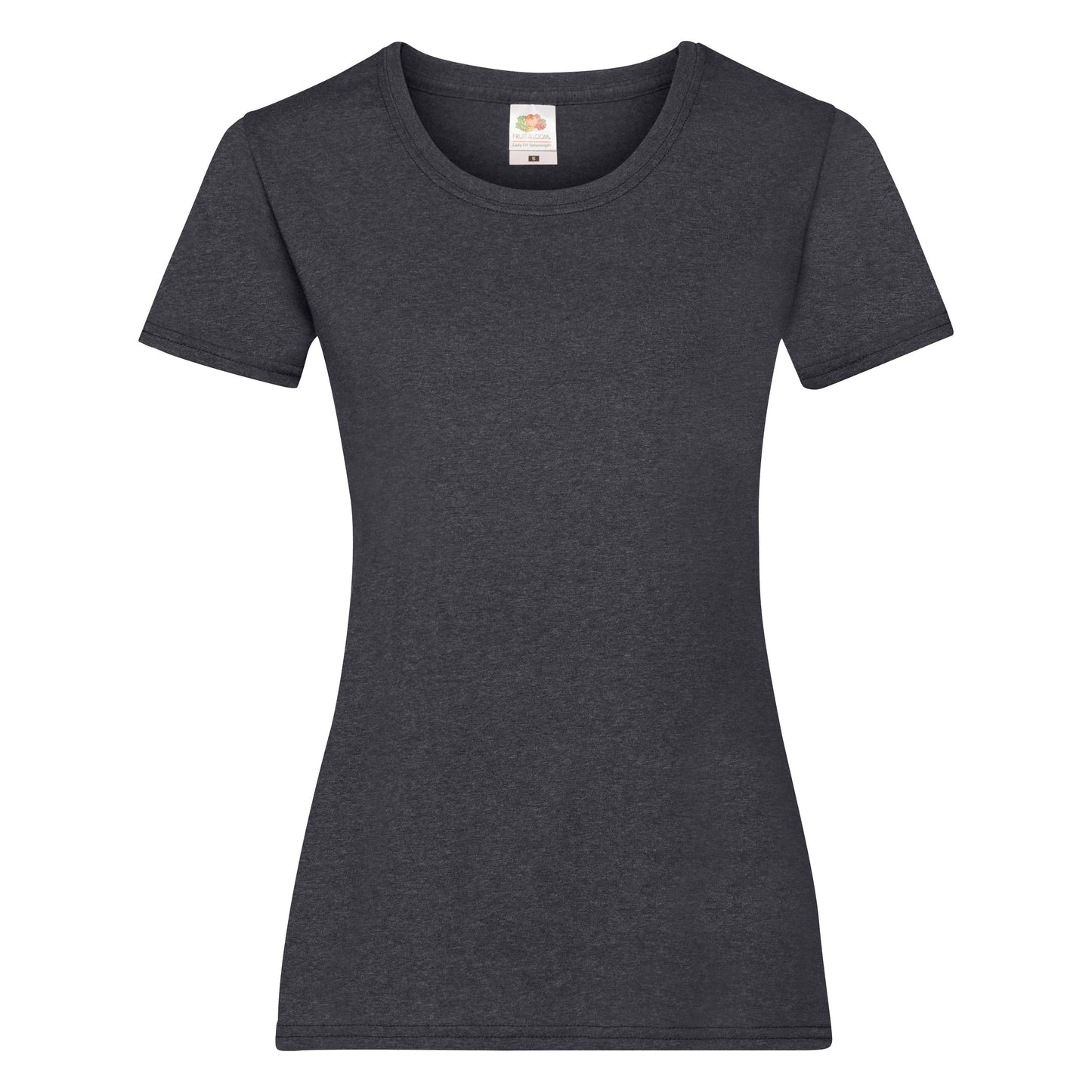 Fruit Of The Loom Women's Valueweight T-Shirt Dark Heather Grey Feminine Fit
