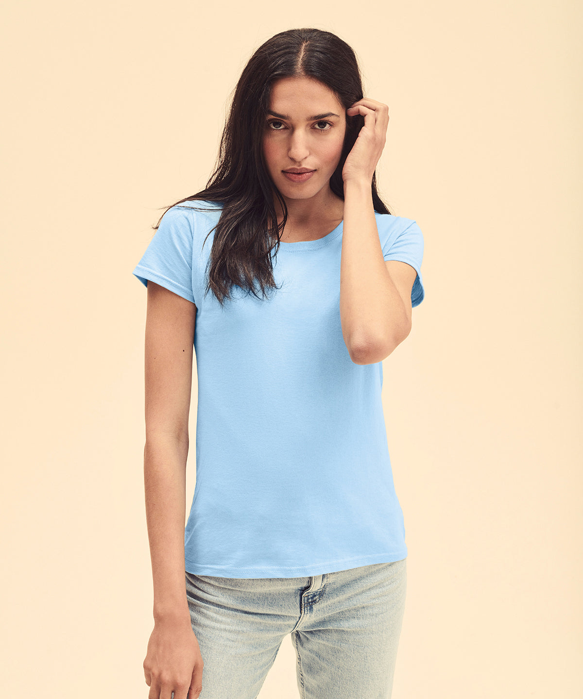 Fruit Of The Loom Women's Valueweight T-Shirt White Cotton Crew Neck XS-2XL