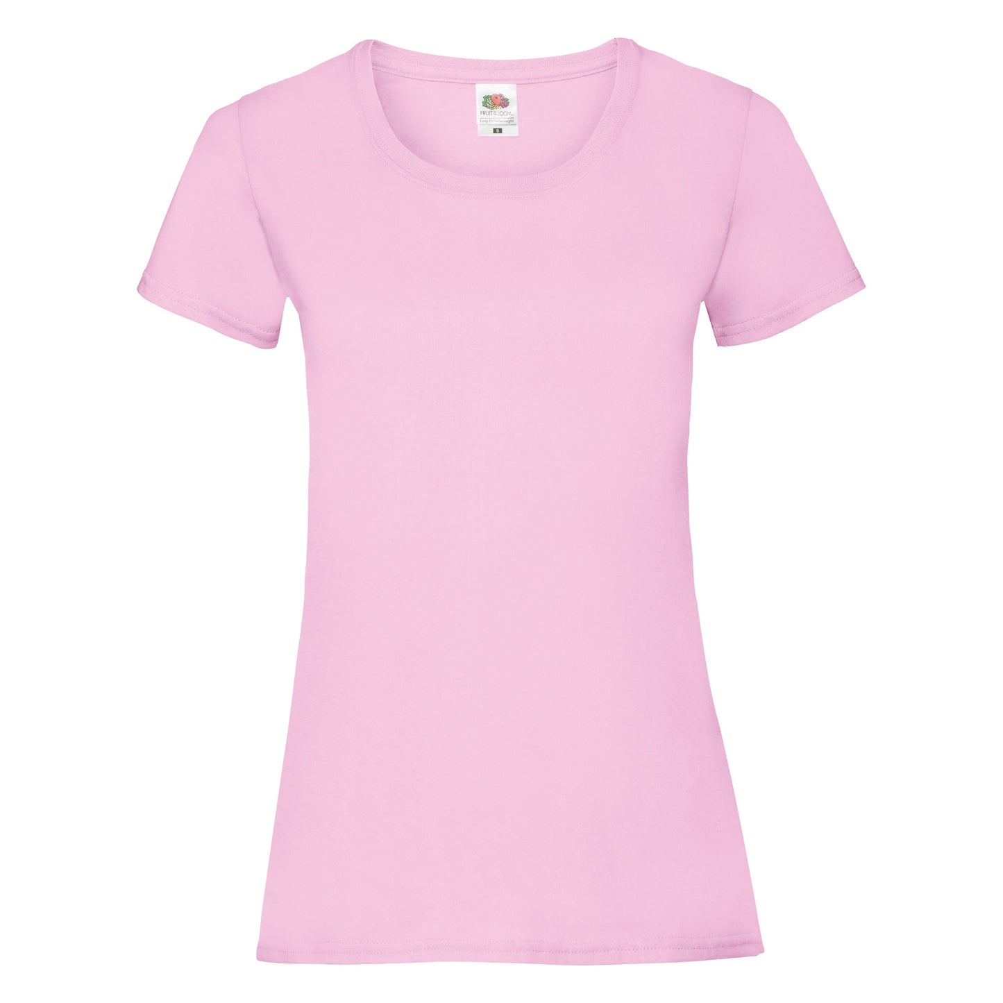 Fruit Of The Loom Women's Valueweight T-Shirt Light Pink Cotton Crew Neck