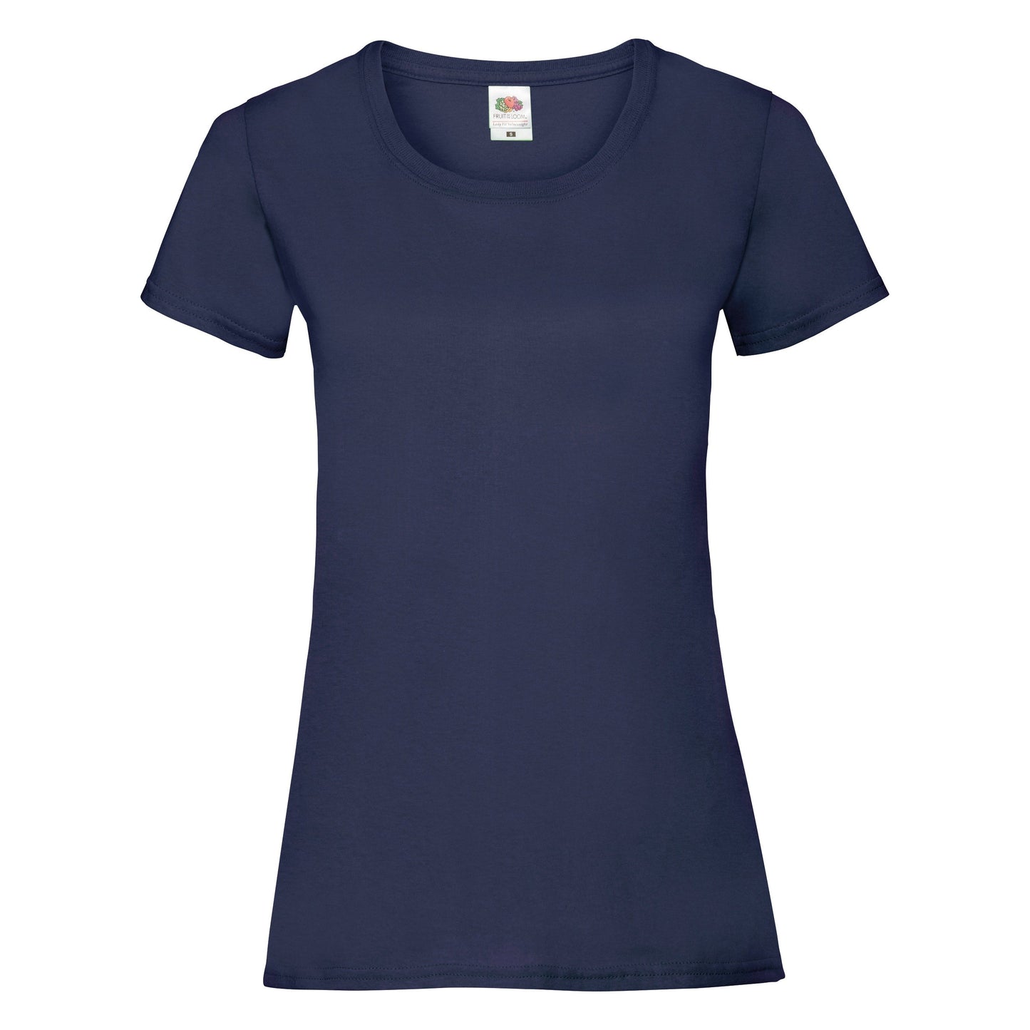 Fruit Of The Loom Women's Valueweight T-Shirt Navy Crew Neck Feminine Fit