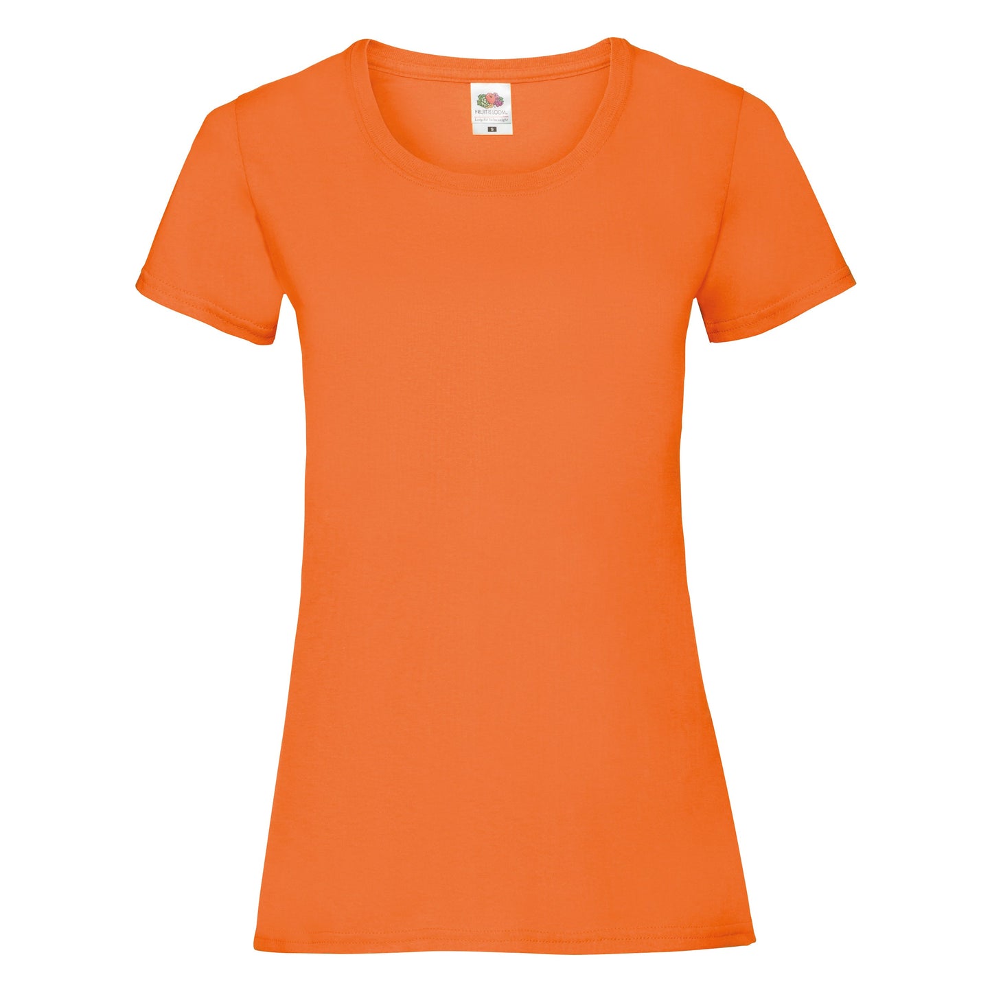 Fruit Of The Loom Women's Valueweight T-Shirt Orange Cotton Crew Neck XS-2XL