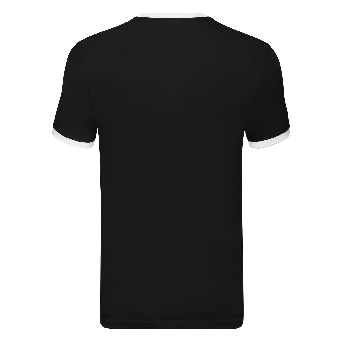 Fruit Of The Loom Ringer T Shirt Contrast Neck 100% Cotton Retail Fit S-3XL