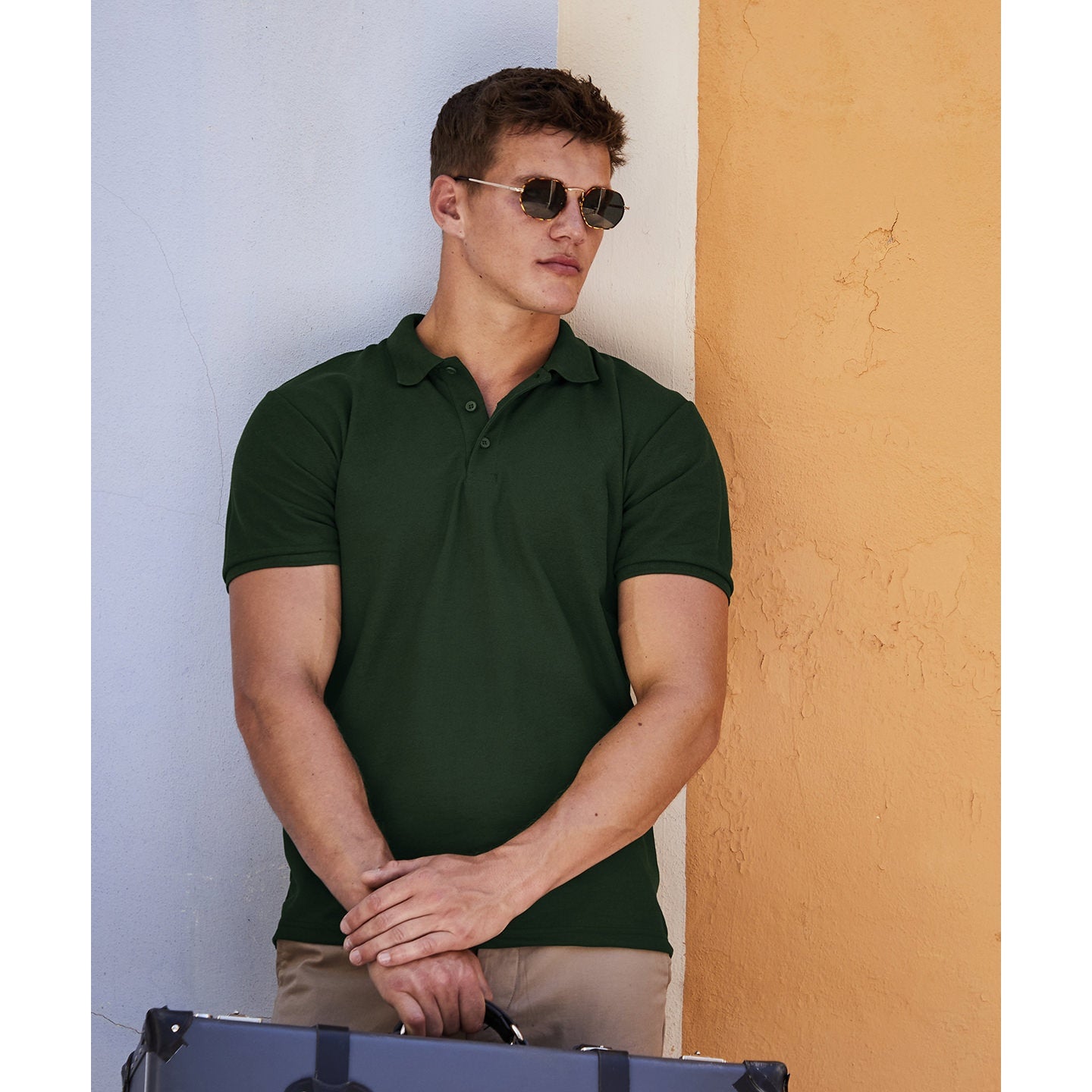Fruit Of The Loom Heavyweight 65/35 Polo Shirt 3-Button Placket Various Sizes