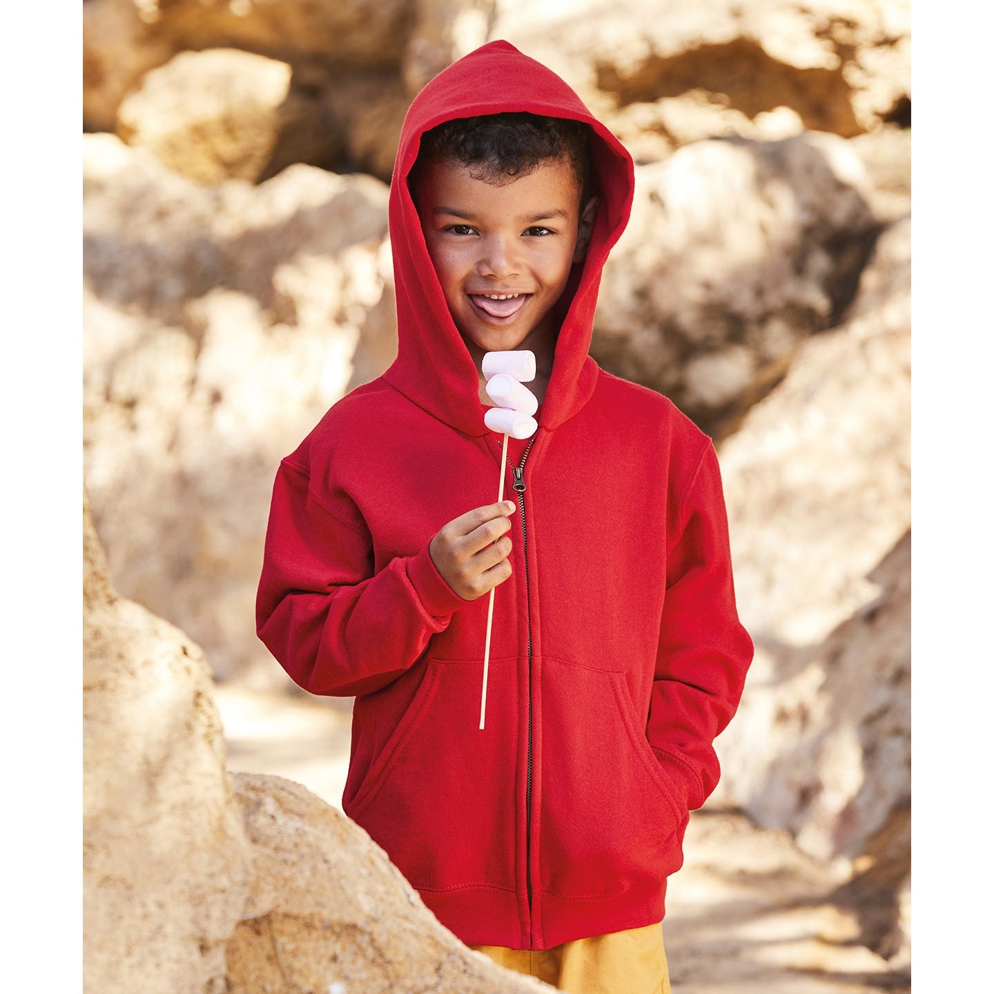 Fruit Of The Loom Kids Classic Hooded Sweatshirt Jacket with Pockets 5-15 Years