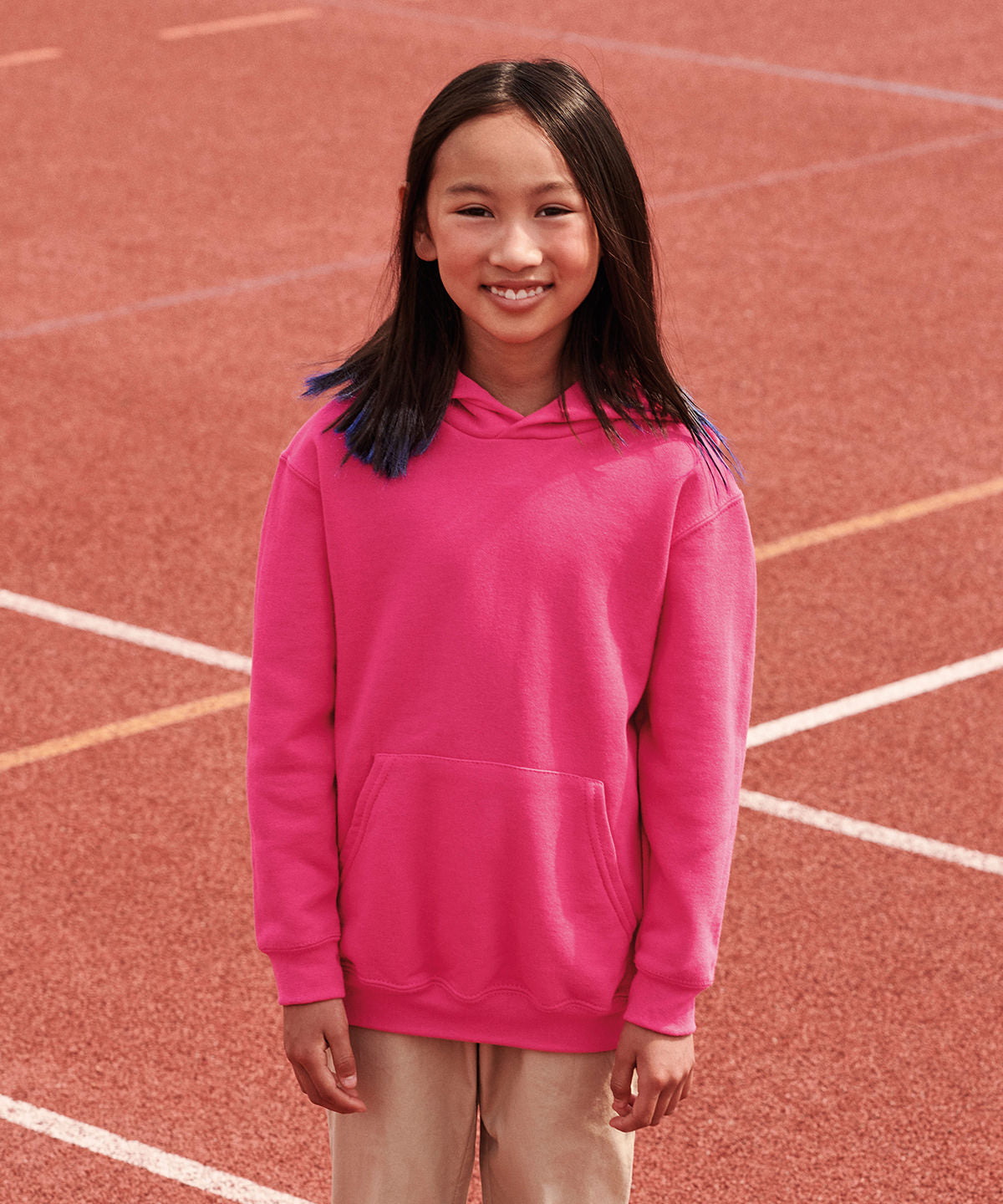 Fruit Of The Loom Kids Classic Hooded Sweatshirt Double Hood Kangaroo Pocket