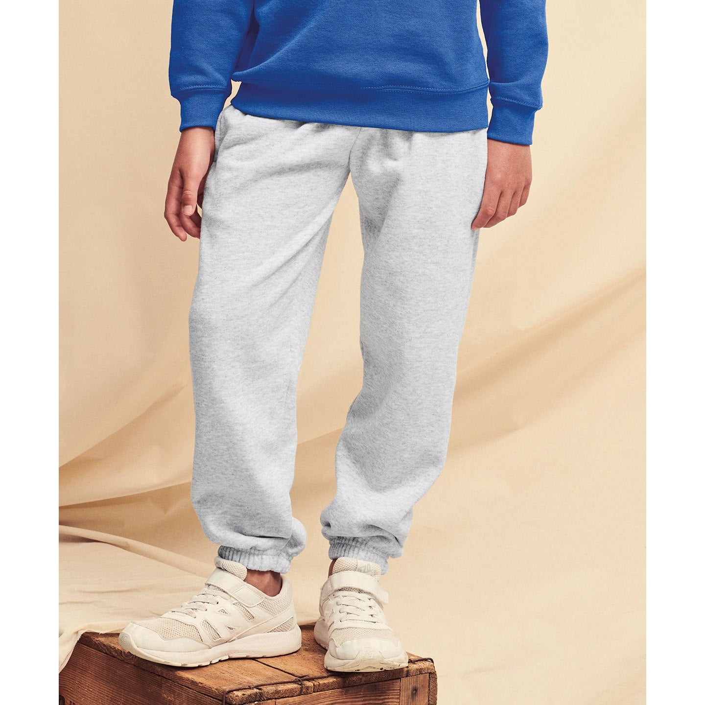Fruit Of The Loom Kids Jog Pants Elasticated Cuff Side Pockets Sportswear