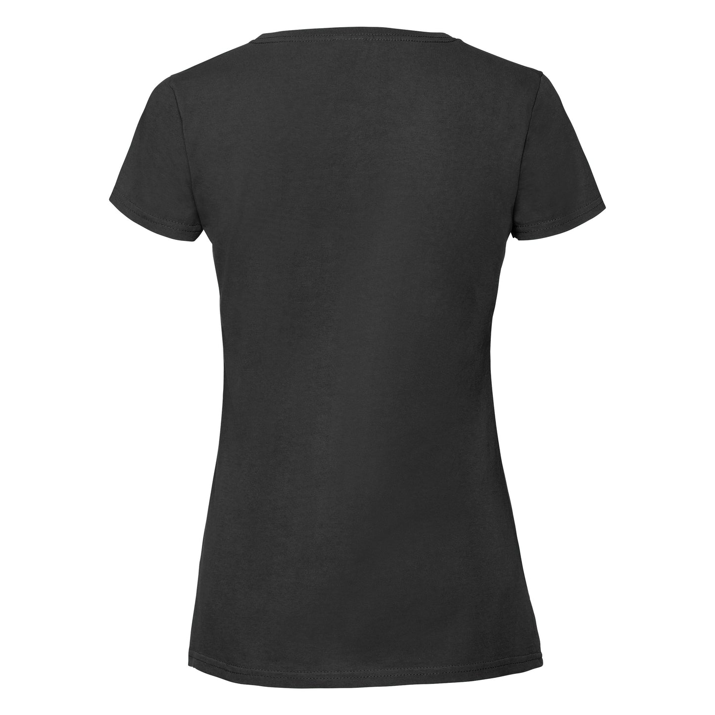 Fruit Of The Loom Women's Iconic 195 Ringspun T-Shirt Black Soft Cotton Fit