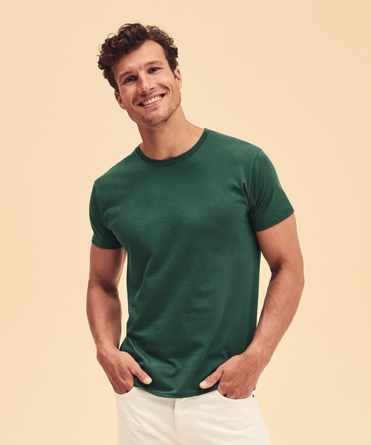 Fruit Of The Loom Iconic 150 T-Shirt Sunflower Slim Fit Combed Cotton