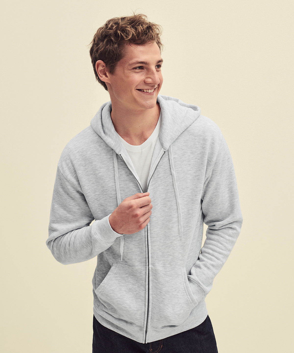 Fruit Of The Loom Premium 70/30 Hooded Sweatshirt Jacket with Pockets