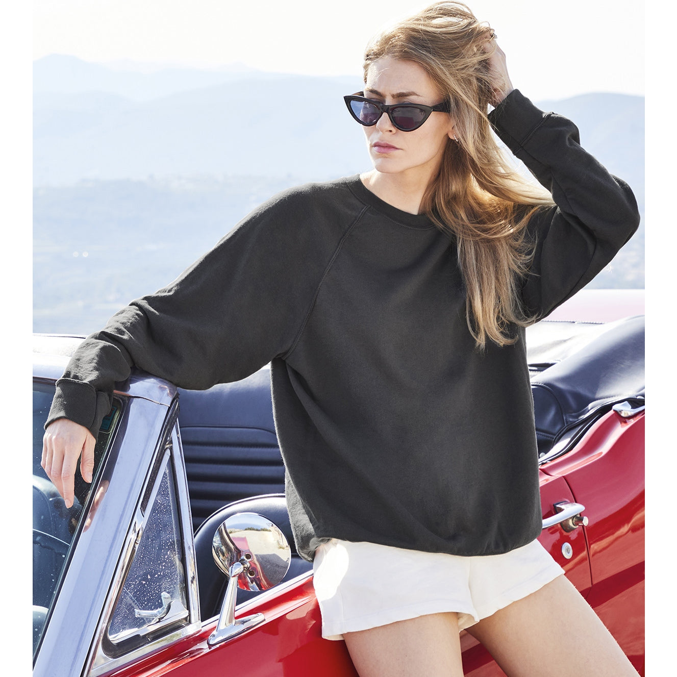 Fruit Of The Loom Women's Lightweight Raglan Sweatshirt Feminine Fit XS-2XL