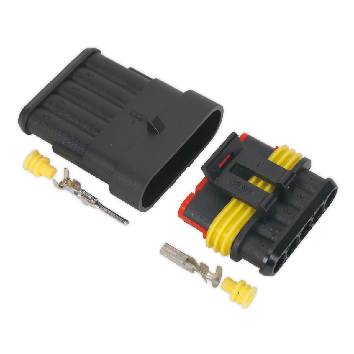 Sealey Superseal 5-Way Male & Female Connector Waterproof IP65 0.5-1.5mmÂ²