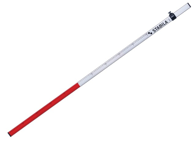 Stabila NL Telescopic Levelling Rod 2.4m Anodised Aluminium with Scale