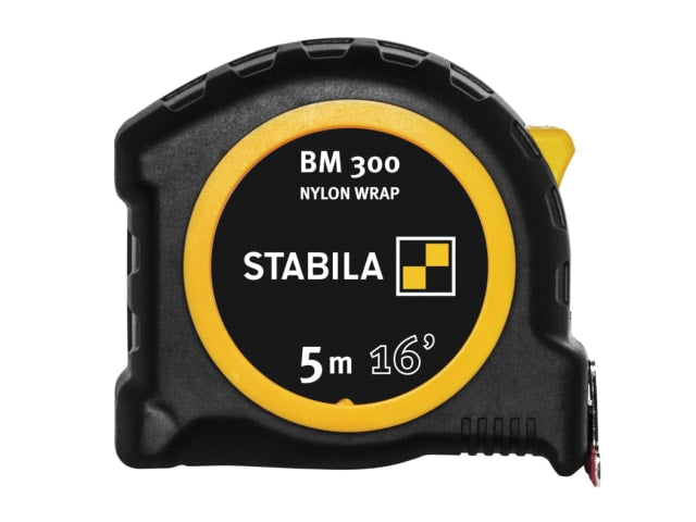 Stabila BM 300 Pocket Tape 5m/16ft Shatterproof Shock-Absorbent Soft Grip