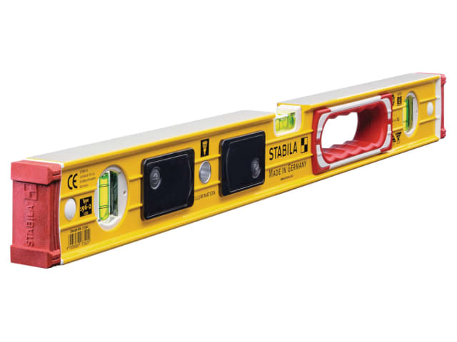 Stabila 196-2 LED Illuminated Spirit Level 60cm with 3 Vials and Battery Pack