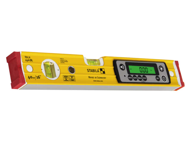 Stabila TECH 196 DL Digital Spirit Level 40cm with Illumination & IP67 Protect.