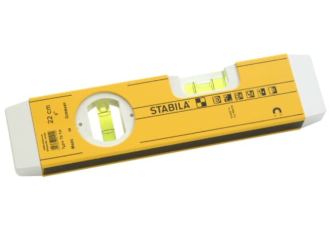 Stabila 70TM Torpedo Level 22cm Magnetic Base Shockproof Vials Accurate Leveling