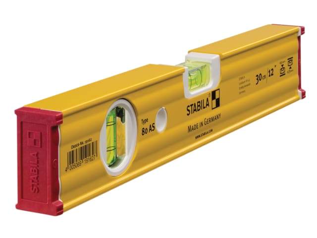 Stabila 80 AS Spirit Level 30cm 2 Vial High Accuracy Aluminium Profile