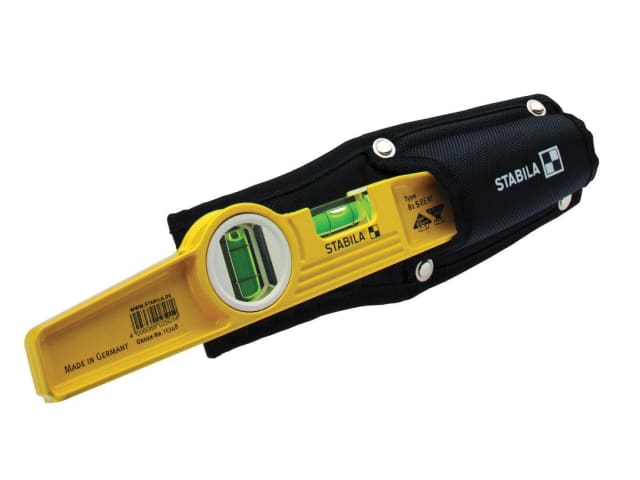 Stabila 81S Torpedo Level 25cm with Holster Accurate Plumb Horizontal Vials