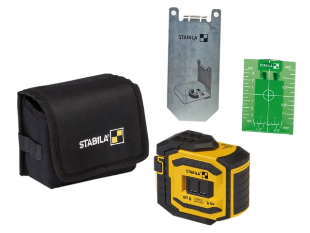 Stabila LAX 300 G Cross Line Laser Level with Greenbeam Technology 15h Battery