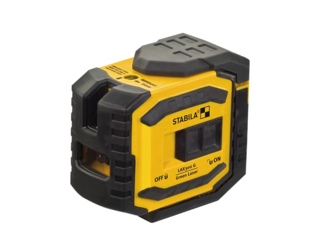 Stabila LAX 300 G Cross Line Laser Level with Greenbeam Technology 15h Battery