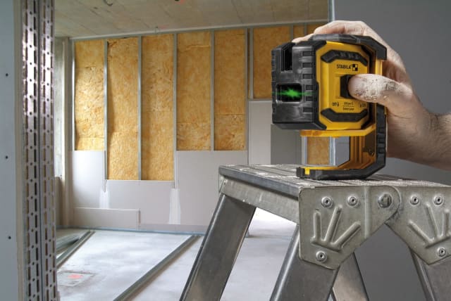 Stabila LAX 300 G Cross Line Laser Level with Greenbeam Technology 15h Battery