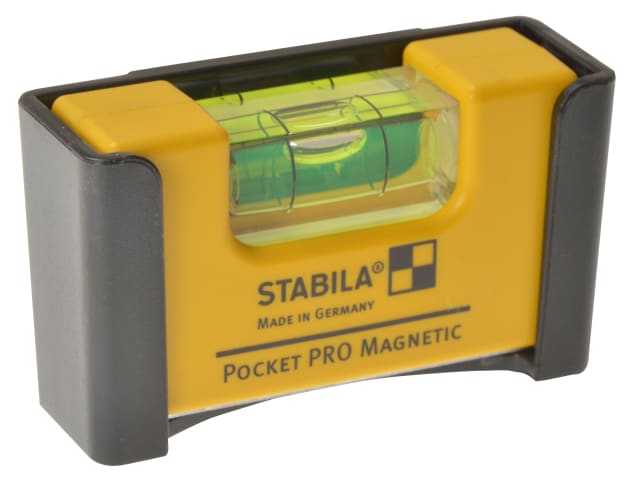 Stabila Pocket Pro Magnetic Level Compact Aluminium Strong Magnets V-Groove