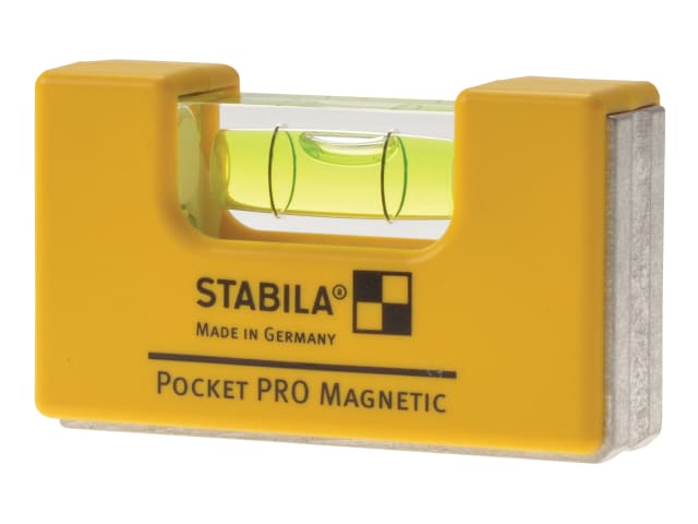 Stabila Pocket Pro Magnetic Level Compact Aluminium Strong Magnets V-Groove