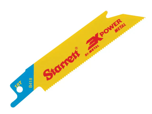 Starrett B418-5 Bi-Metal Reciprocating Blades 100mm 18 TPI Pack of 5