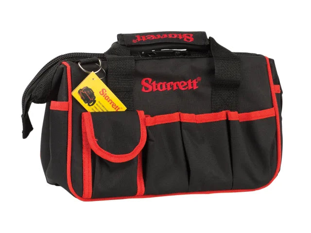 Starrett Small Tool Bag with 12 Pockets Zipped Compartment and Shoulder Strap