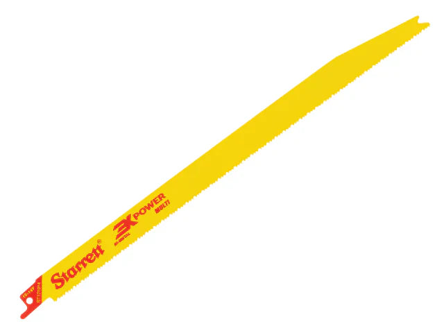 Starrett BT121014-5 Bi-Metal Reciprocating Blade Tapered 300mm 10-14 TPI 5 Pack
