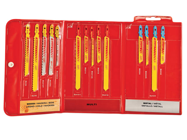 Starrett BU6 Jigsaw Blade Assortment Pack 14 Pieces Universal Shank Blades