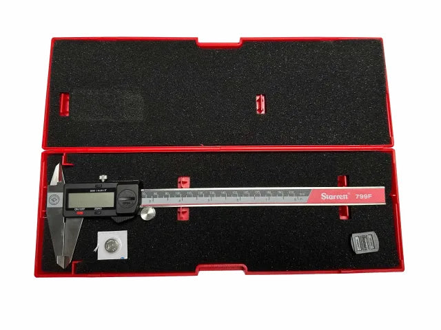 Starrett 200mm Fractional Display Caliper Stainless Steel LCD Measurement Tool
