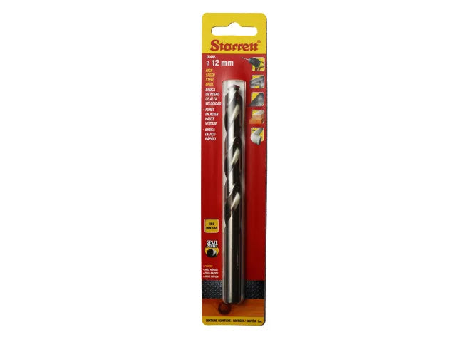Starrett HSS Split Point Drill Bit 12mm x 151mm High Performance DIN 338