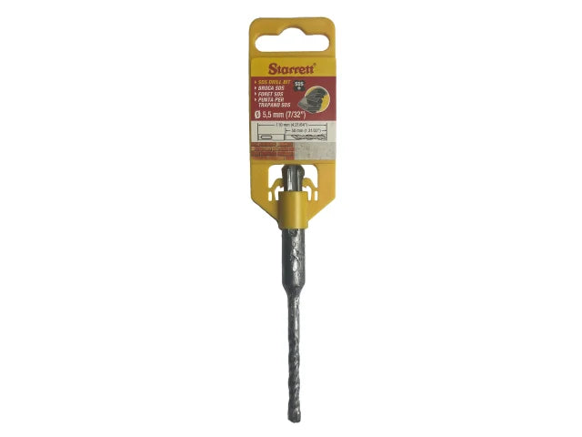 Starrett SDS Plus 2 Point Drill Bit 5.5mm x 110mm High Performance Carbide