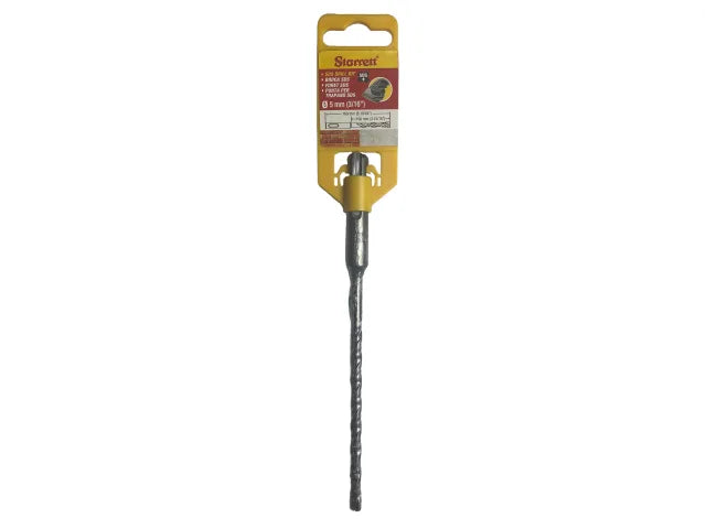 Starrett SDS Plus 2 Point Drill Bit 5mm x 160mm High Performance Carbide Tips