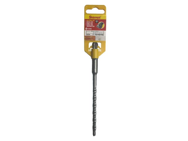 Starrett SDS Plus 2 Point Drill Bit 6mm x 160mm High Performance Carbide Tips