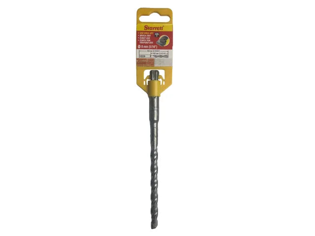 Starrett SDS Plus 2 Point Drill Bit 8mm x 160mm High Performance Carbide Tips