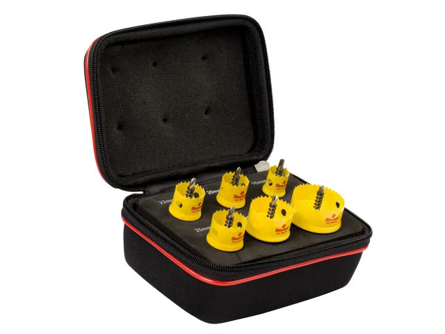 Starrett 6 Piece Cordless Bi-Metal Holesaw Kit for Steel Wood Plastics