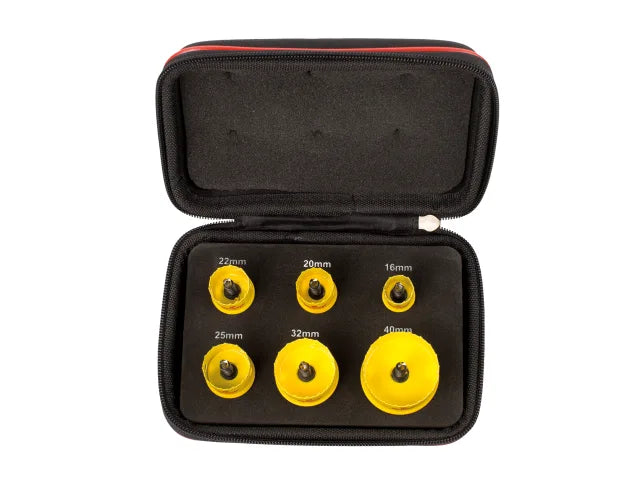 Starrett 6 Piece Cordless Bi-Metal Holesaw Kit for Steel Wood Plastics