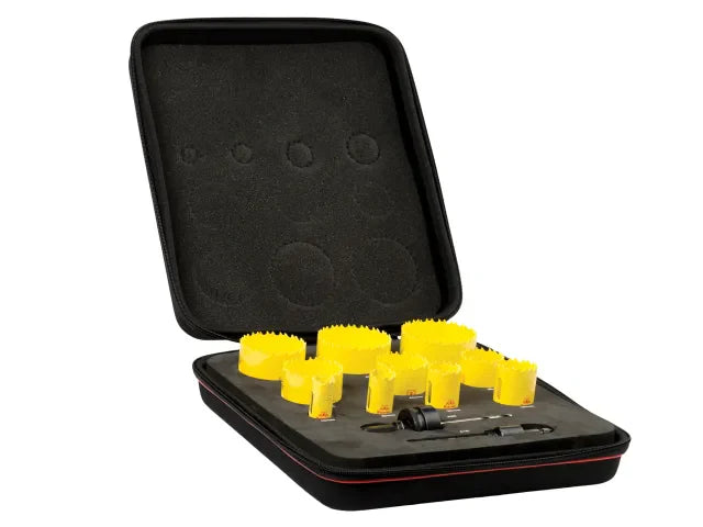 Starrett KDC10022 12 Piece Bi-Metal Plumber's Holesaw Kit with Carry Case